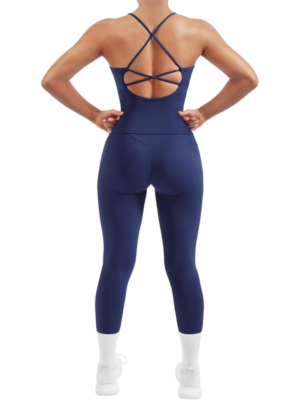Women's 2-Piece Workout Set | Padded Tank & Tummy Control Leggings | Gym Outfit
